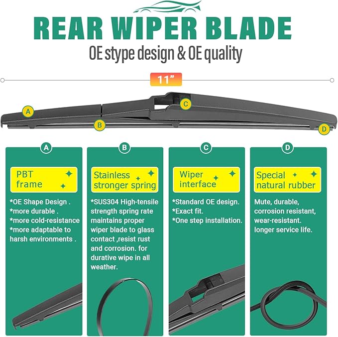 26" 16" 11" Windshield Wiper Blades Replacement - Image 4