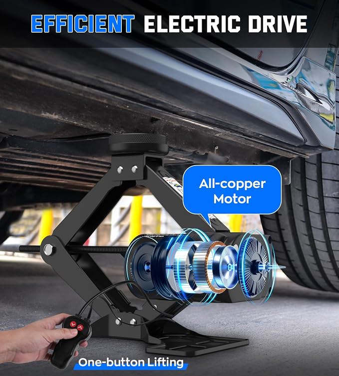 Electric Car Jack for Tesla Model Y Model 3/S/X, Portable 2 Ton 12V Electric - Image 2