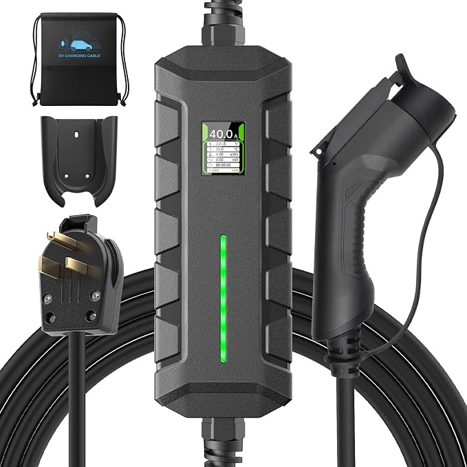 Level 2 EV Charger ETL Certified, 40A 9.6KW Home Charging Station, Plug-in NEMA by Morec