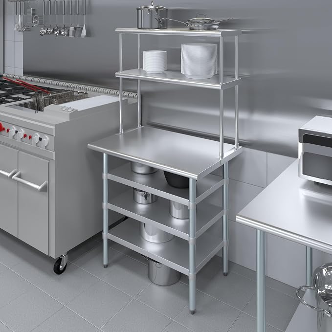 Amgood 24" x 36" Stainless Steel Work Table - Image 4