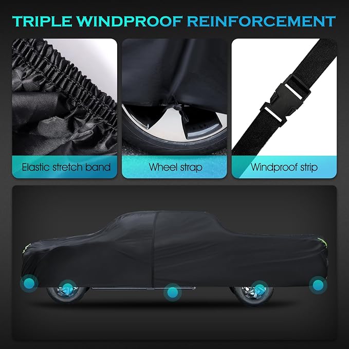 Car Cover Waterproof All Weather Full Outdoor Pickup Truck Cover Rain UV - Image 7