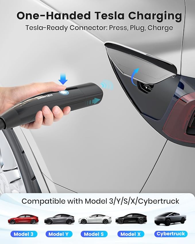 Level 2 EV Charger for Tesla, 24Amp 240V/25FT NEMA 10-30 Plug, 25FT Cable for - Image 5