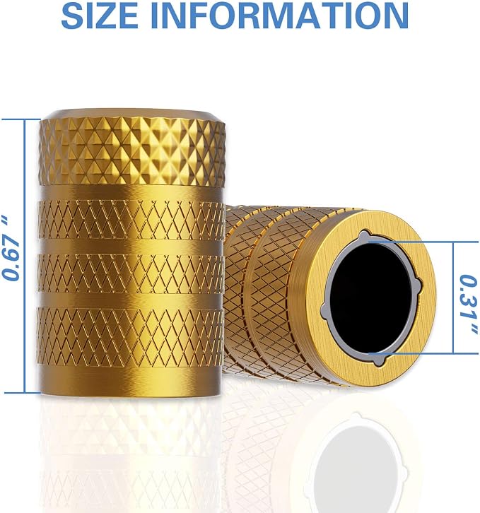 CKAuto Tire Valve Stem Caps, Anodized Aluminum Tire Valve Cap Set, Corrosion - Image 4