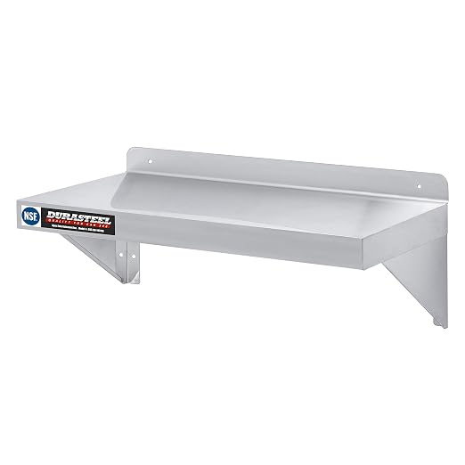 DuraSteel Stainless Steel Wall Mount Shelf 24" Wide x 14" Deep Commercial Grade by DuraSteel