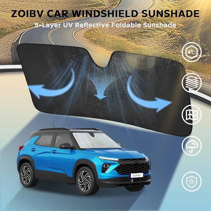 Windshield Sun Shade for Chevrolet Chevy Trailblazer 2021-2024 - Image 3