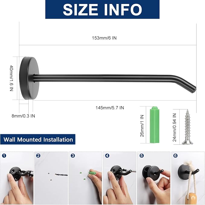 NearMoon Coat Hooks, Wall Hooks - Image 2