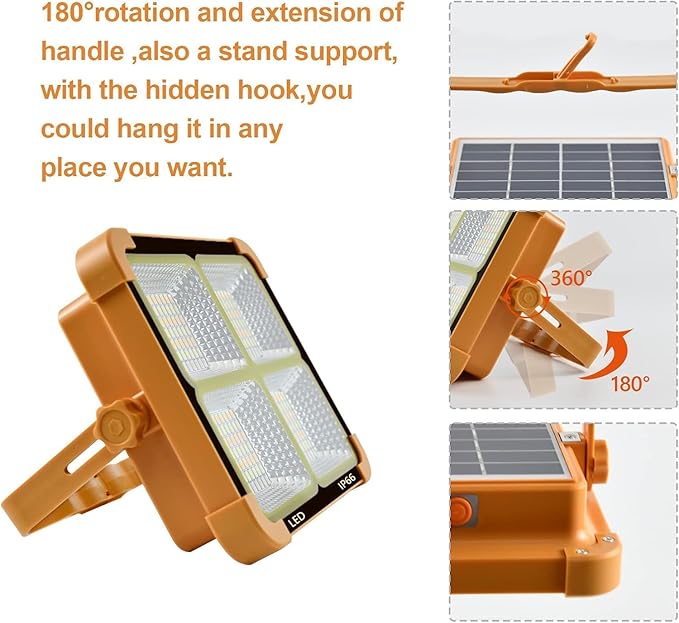 Portable LED Work Solar Light 100W 16500mAh 10000 LM - Image 4