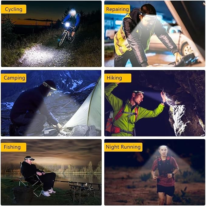 Headlamp Rechargeable 2PCS, 230° Wide Beam Head Lamp LED - Image 8