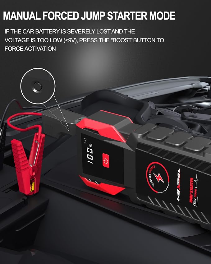 Jump Starter 3000A Peak 12V Portable Car Battery Jump Starter 24000mAh Jump Box - Image 3