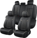 Leather Car Seat Covers 5 Pieces, Full Set Universal Seat Covers by MINGBRONCARSEATCOVER