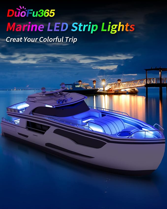 Blue Led Strip Light, IP68 Waterproof Car Exterior Light Strip, golf cart led - Image 4