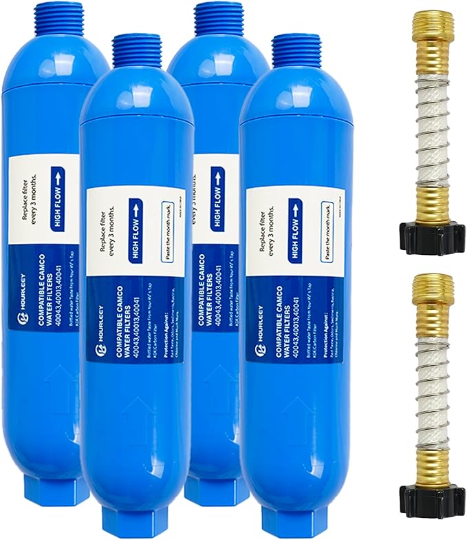 Hourleey 4 Pack RV Inline Water Filter by Hourleey