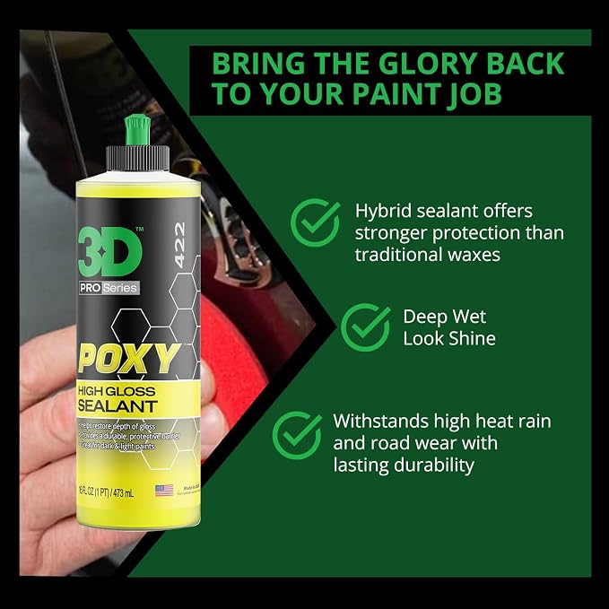 3D POXY Montan Wax Sealant – Long Lasting Hybrid Car Wax - Image 3
