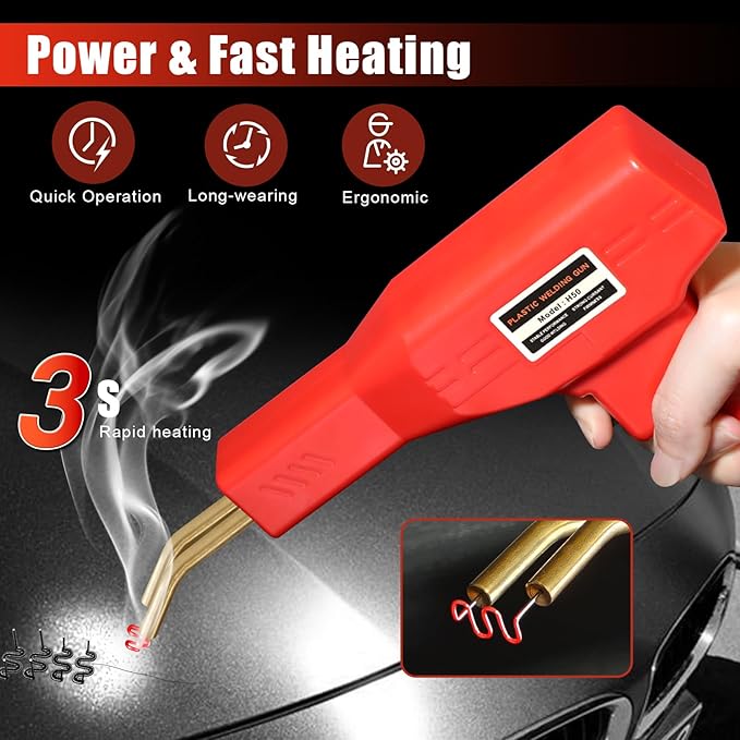 ATOLS Plastic Welder, Plastic Welding Kit, Hot Stapler Kit, Plastic Welder Gun - Image 3
