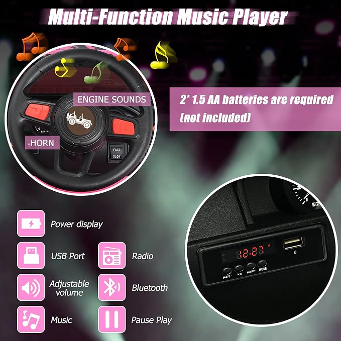 INFANS Ride on Car Truck with 2.4G Remote Control, 12V Battery Powered Electric - Image 4