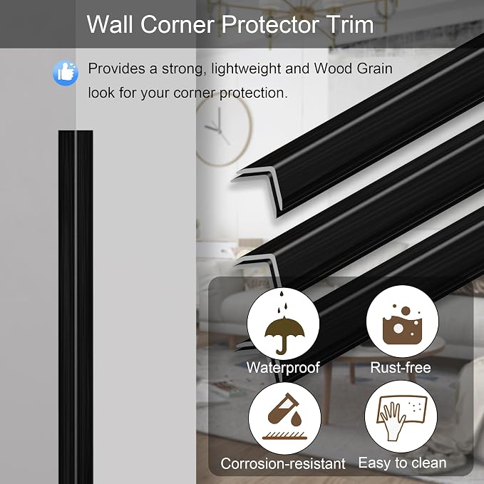 6 Pcs 49" Wall Corner Protector Trim - Image 2