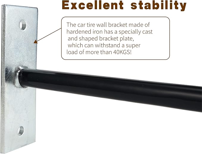 Sinoer 4PCS Garage Hooks Tire Storage System, Wall Mount Hooks - Image 6