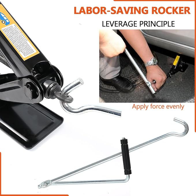 Car Jack Kit Scissor Jack for Car-2Ton, Portable Jack Tire Change Kit Deal for - Image 5
