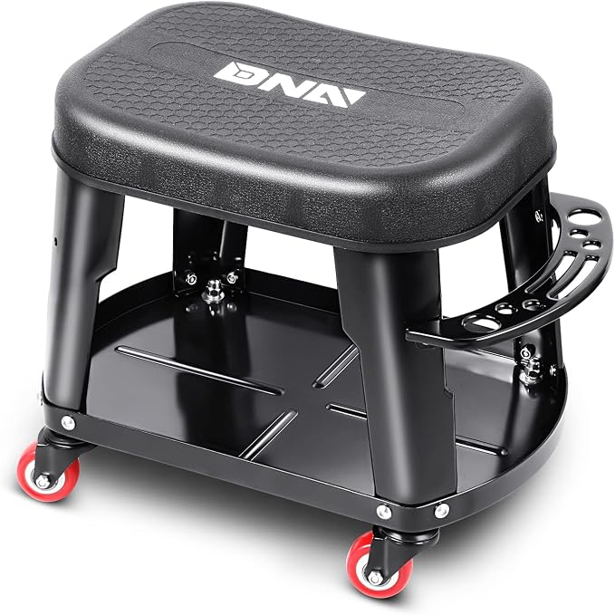DNA MOTORING TOOLS-00252 Removable Rolling Garage Stool by DNAMOTORING-Tools