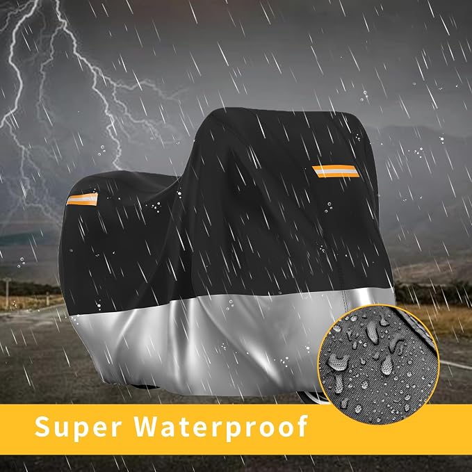 Motorcycle Cover All Season Waterproof Breathable Sun Outdoor Protection Three - Image 2