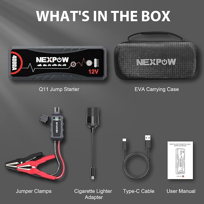 NEXPOW Car Jump Starter 4000A Car Battery Jump Starter Portable Pack - Image 6