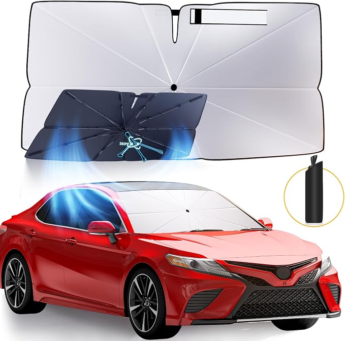 Windshield Sun Shade Umbrella: for Toyota Camry-2018-2024 2025 by HIMUMOY
