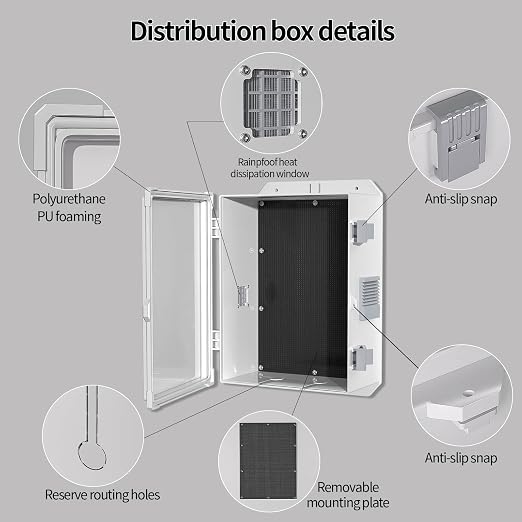 Outdoor Electrical Junction Box, ABS Water Resistant Enclosure - Image 6