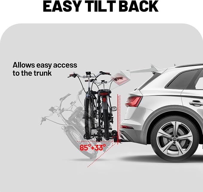 Rockland Foldable 2-Bike Rack, 200 lbs Capacity, Hitch Mount Bike Rack - Image 4