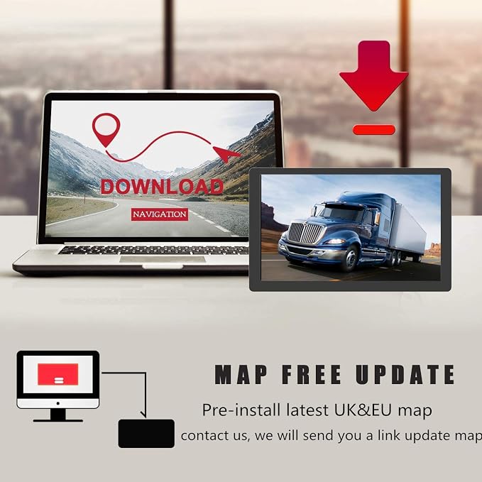 GPS Navigator for Car Truck RV – 9'' HD Touchscreen, Latest 2025 Map - Image 6