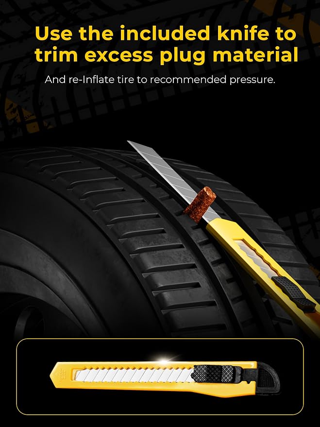 Tire Repair Kit with Plugs Fix Punctures & Plug Flats with Ease - Image 5