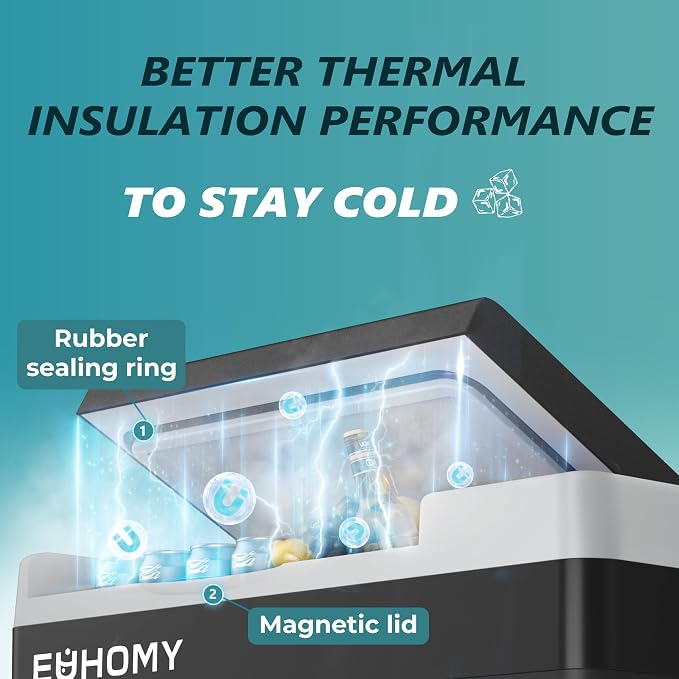 EUHOMY 12 Volt Refrigerator, 26QT Compressor Electric Cooler APP Control - Image 3