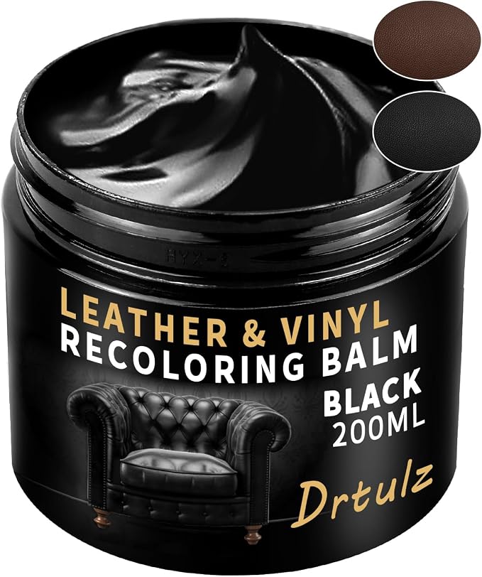 Black Leather Recoloring Balm, Leather Repair Kit by drtulz