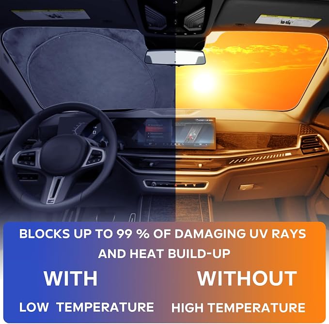 INSAUTO for 2019-2023 2024 2025 BMW 3 Series Car Windshield Sun Shade Sunshade - Image 6