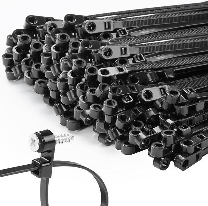 1000 PCS 14 inch Black Zip Ties by MasiStranth