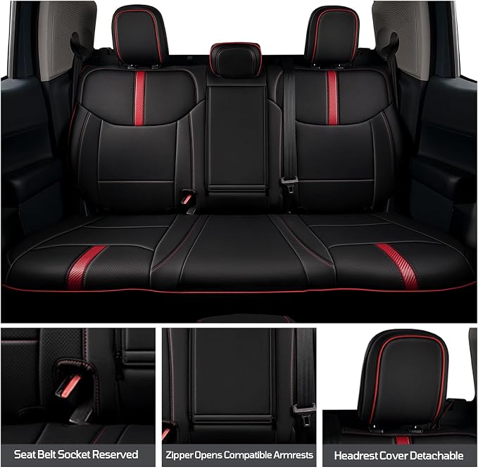 Seat Covers Fit for Ford Maverick 2022-2025 Double Cab XL XLT Lariat, Full - Image 4