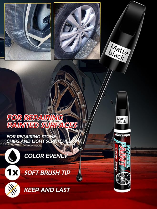 Gloss Black Wheel Repair Kit | Touch Up Paint Pen - Image 2