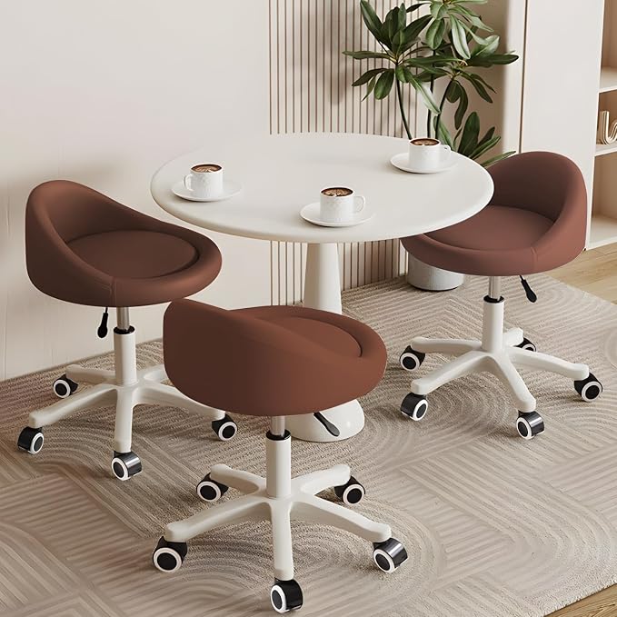 Rolling Stool Set of 3 Rolling Hydraulic Salon Stool by Walktory