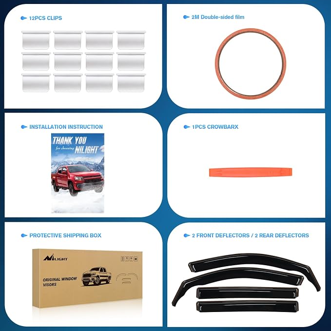 Nilight Vent Window Visors for Volkswagen Tiguan 2018 2019 2020 2021 2022 2023 - Image 6