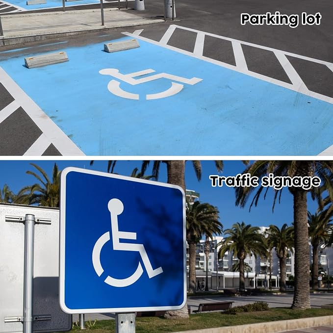 Large Handicap Parking Stencil, 36 Inch Reusable Silicone Disabled Symbol - Image 5