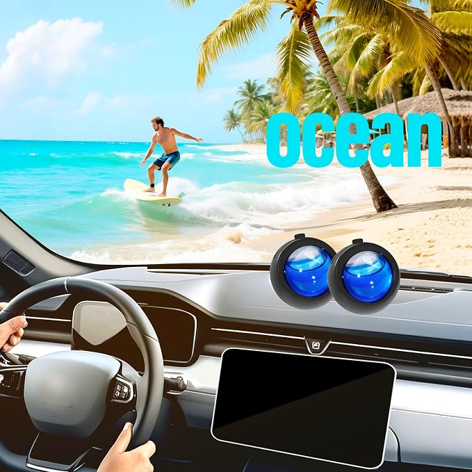 Car Air Freshener Vent Clips, Ocean Scent, 6 Pack, Long Lasting Scent Up to 180 - Image 6