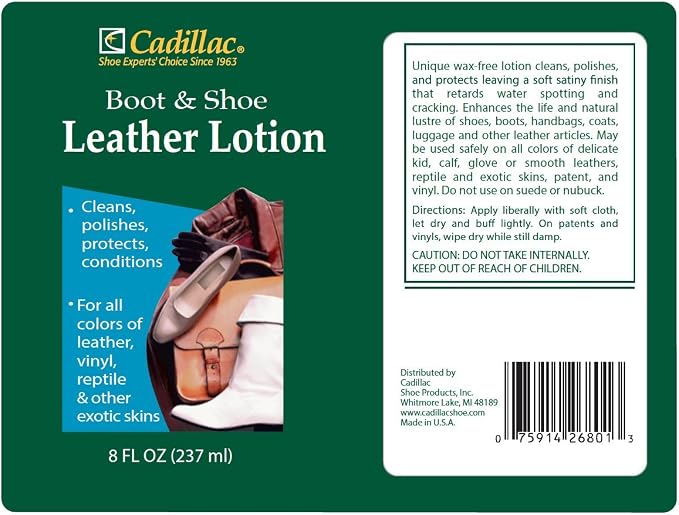 Cadillac Boot and Shoe Leather Lotion 8 Ounces - Image 2