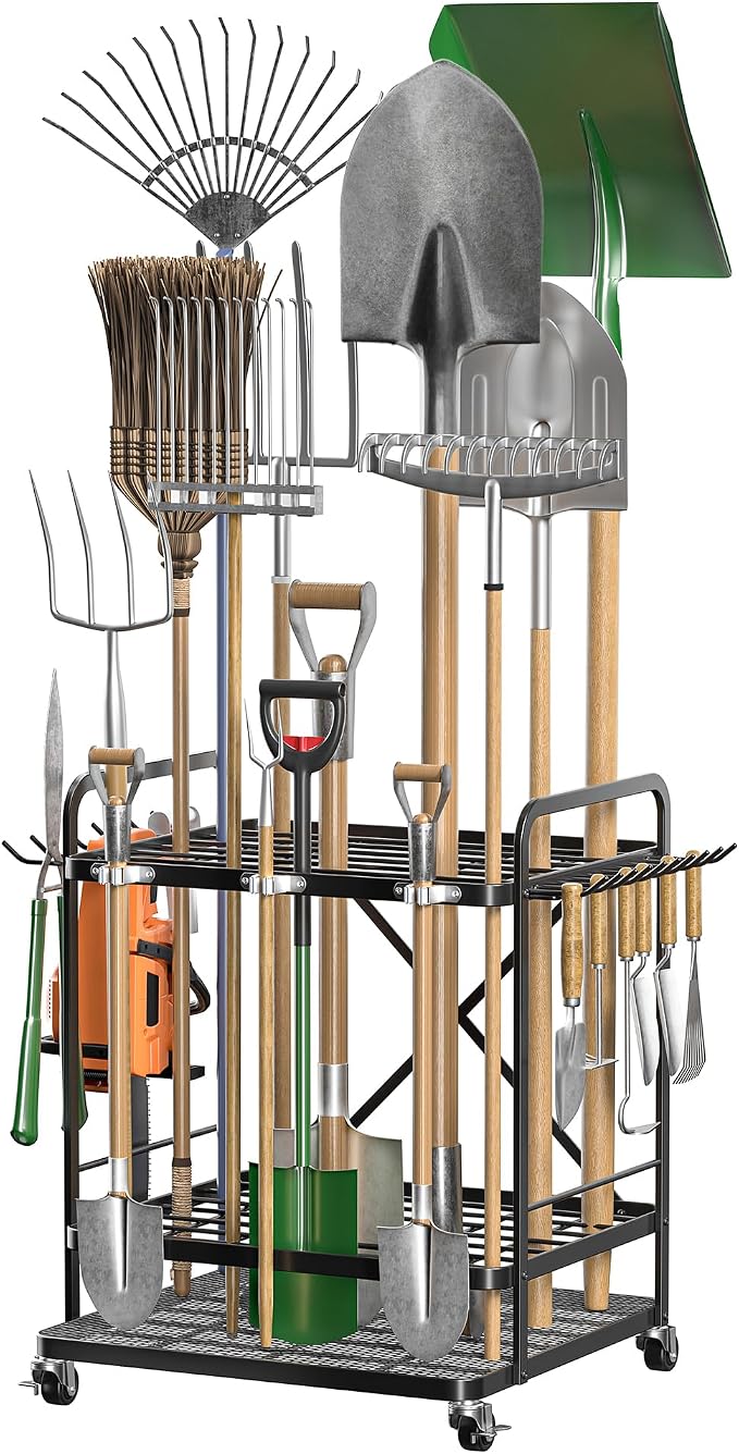 Garden Tool Organizer Outdoor Garage and Shed Tool Storage Yard Tool Holder and by Lineware
