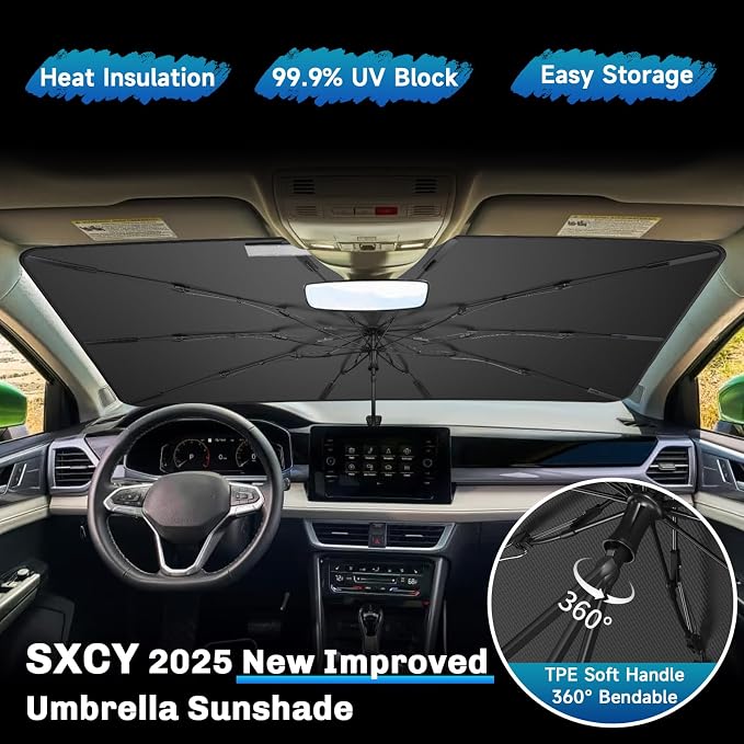 SXCY for 2022-2025 Volkswagen Taos Windshield Umbrella Sunshade for 2025 VW - Image 3
