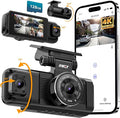 iiwey N7 3 Channel Dash Cam Front and Rear Inside 3K+1080P+1080P by iiwey
