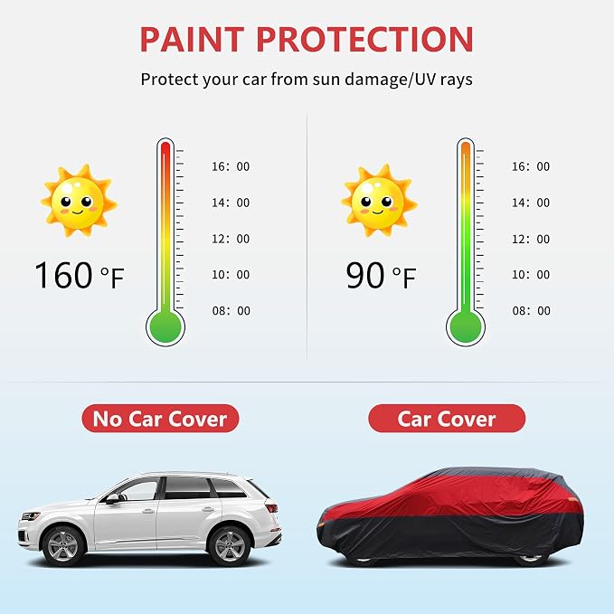 SUV Car Cover Hatchback Cover Waterproof All Weather, Outdoor Car Covers - Image 7