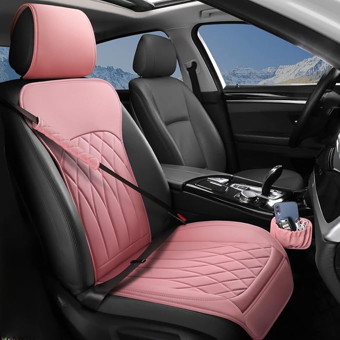 1 Pack Leather Front Car Seat Cover, Universal Sideless Car Seat Protector by BEITK
