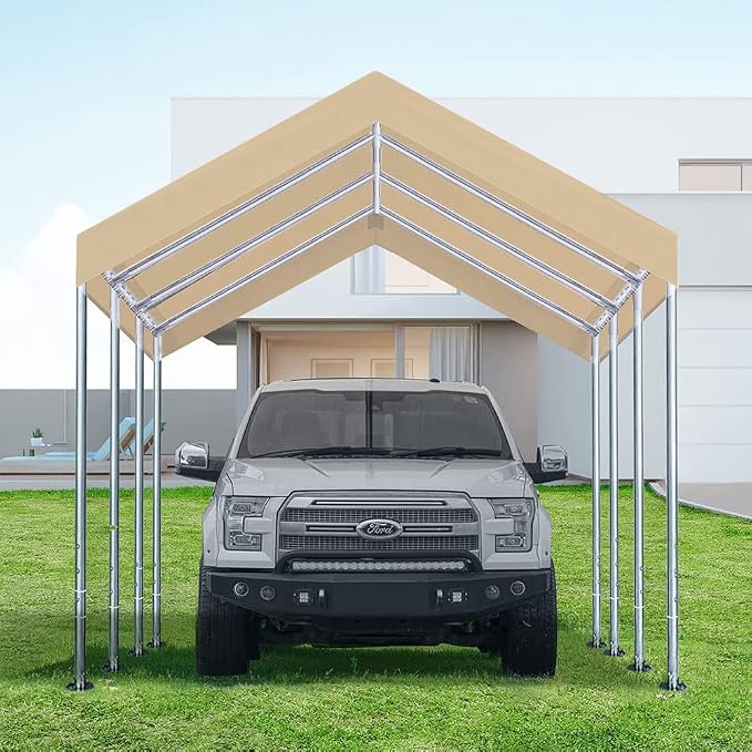 Rutile 12'x20' Carport Canopy ONLY Tent Garage Replacement Top Tarp Car Shelter - Image 8