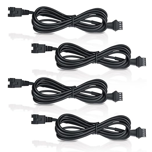 4 Pcs 4 Pin RGB Extension Cable RGB Wire by LAZZPPO