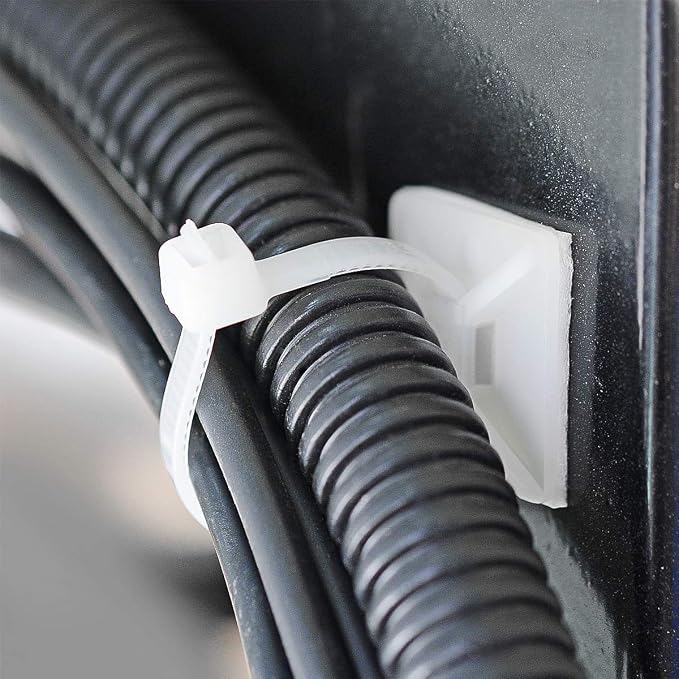 3/4" 3M Back-Glue Self Adhesive White Strong Cable Zip Tie Mounts 100pcs - Image 4