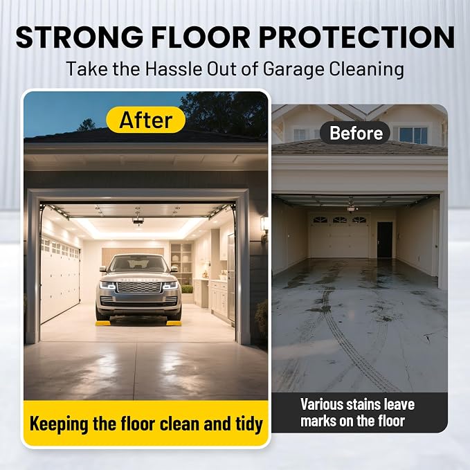 2 Pack Parking Mats for Garage Floors, 21.6" x 11" x 1.9" Heavy Duty Garage Car - Image 8